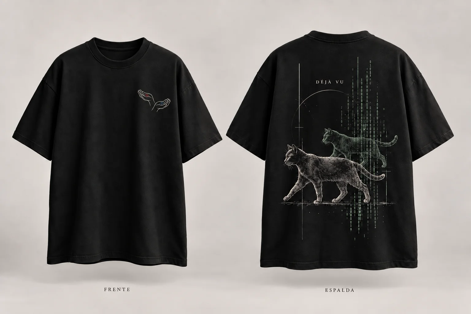 Approved DÉJÀ VU design, front and back.
