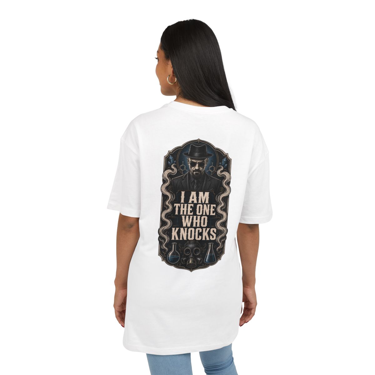 The One Who Knocks back view, White