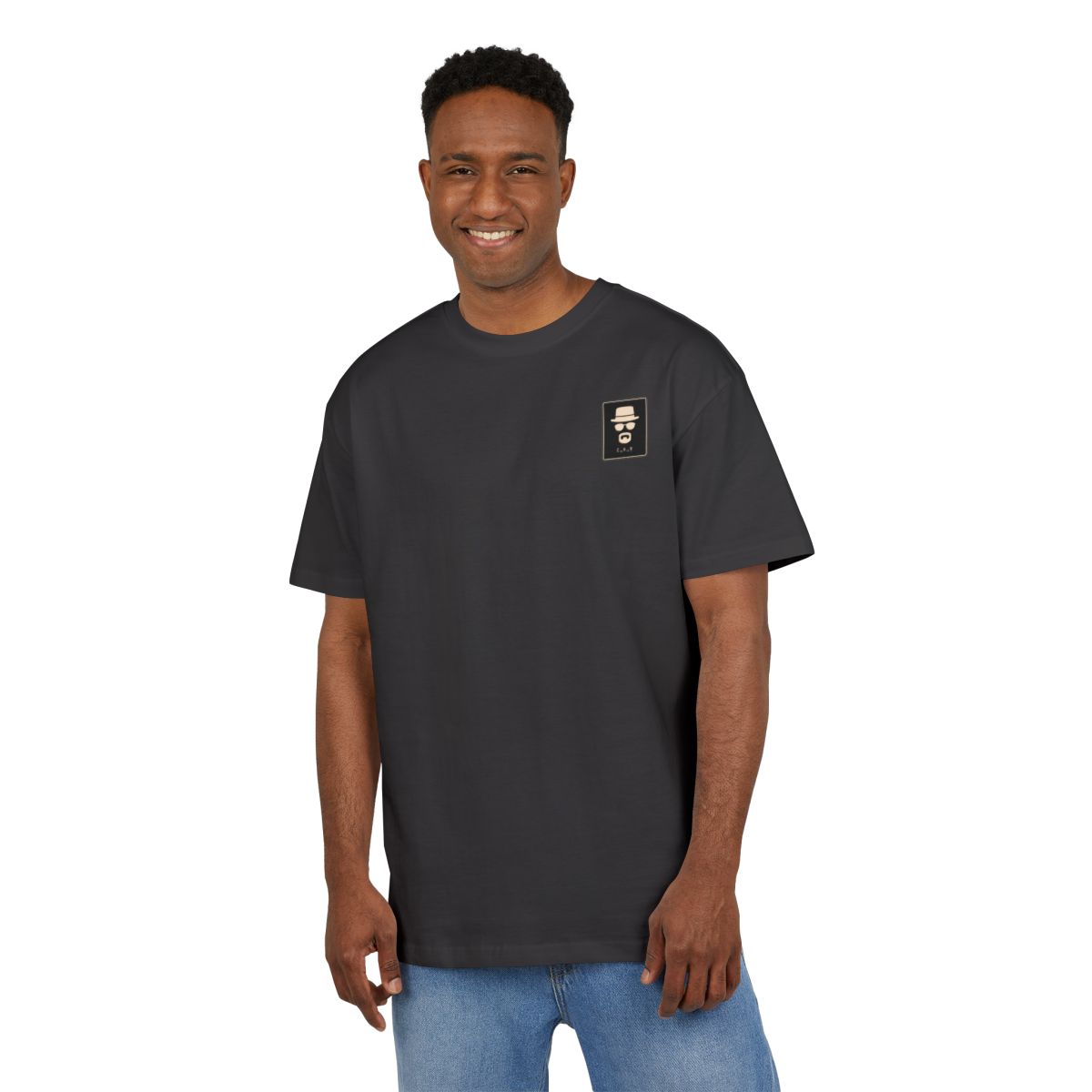 Man wearing The One Who Knocks, front view in Black